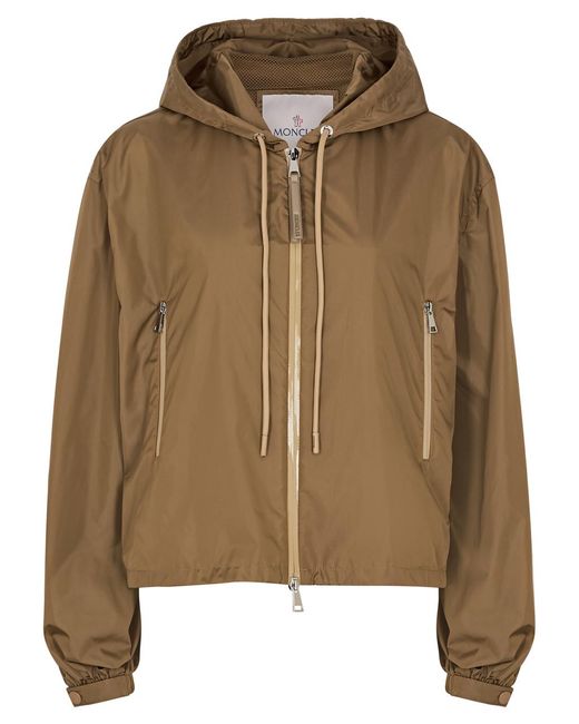 Moncler Brown Vernois Hooded Shell Jacket