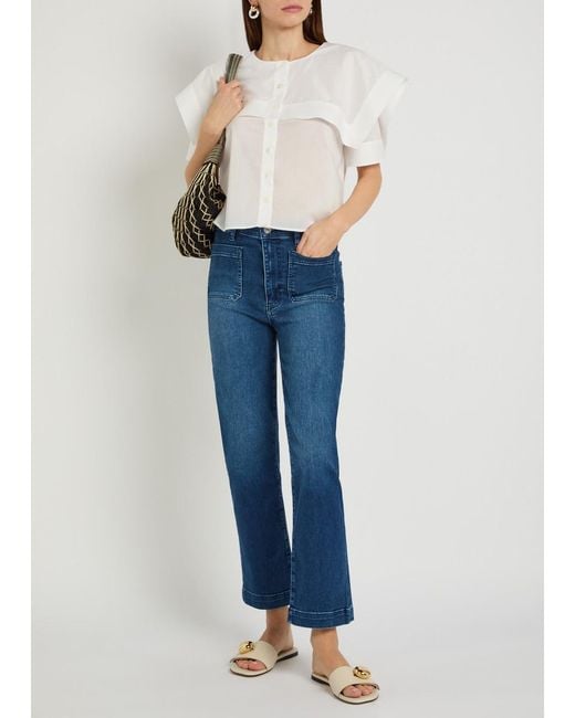 FRAME Blue Le Sleek Straight-Leg Jeans