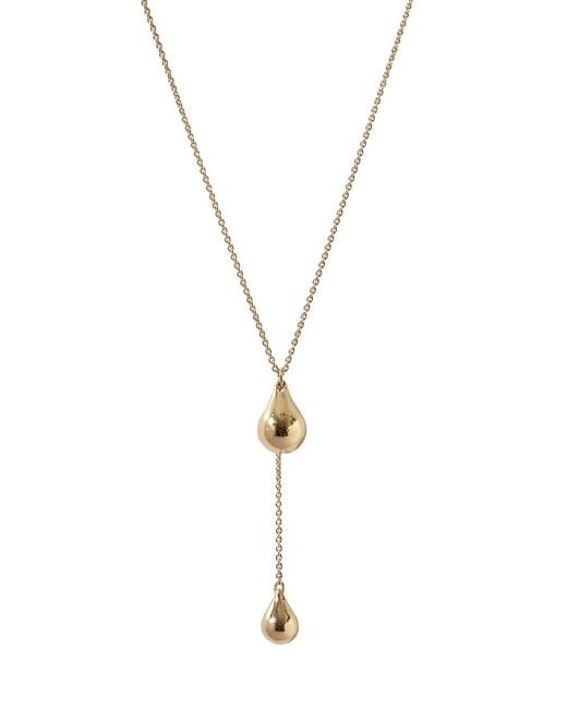 Otiumberg Metallic Lariat Pebble 14Kt Vermeil Necklace