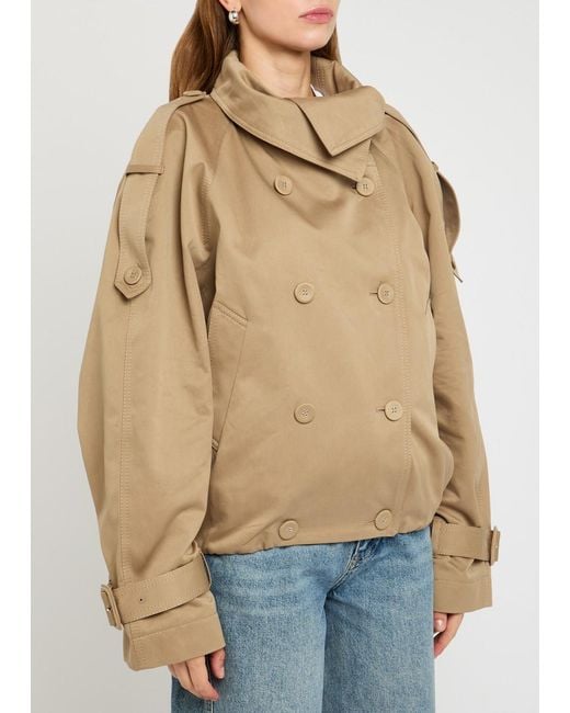 Acne Natural Oriso Double-Breasted Twill Jacket