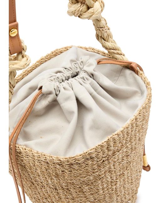 Aranaz Natural Pail Raffia Bucket Bag