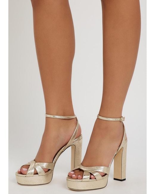 Jimmy Choo Kove 120 Metallic Brilliance Sandals