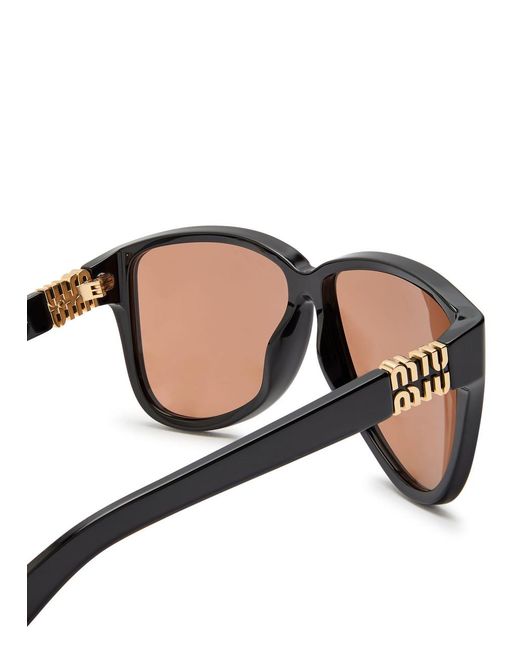 Miu Miu Black Butterfly-Frame Sunglasses