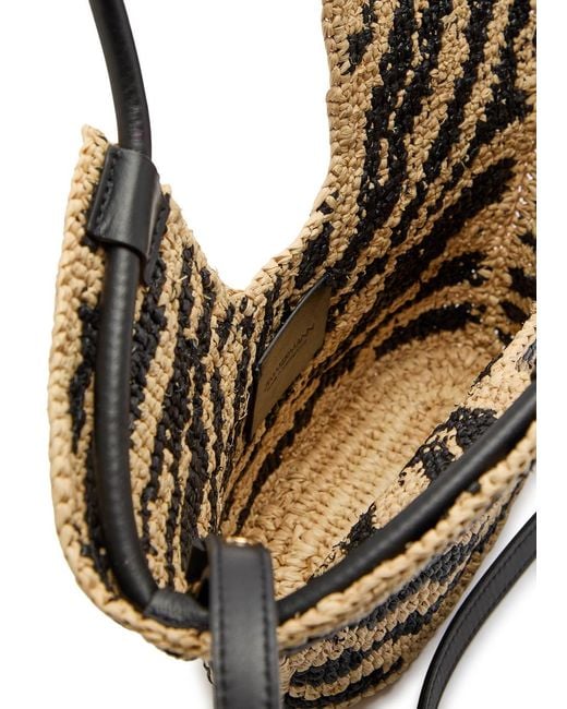 Zimmermann Pink Goldentime Crochet Raffia Tote