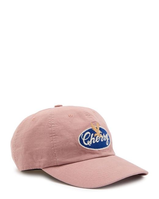 CHERRY LA Pink Golden Eagle 6 Panel Appliquéd Cotton Cap for men