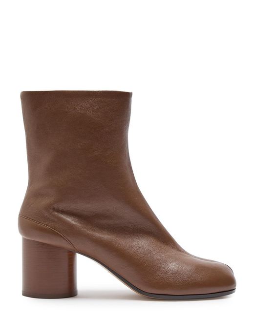 Maison Margiela Brown Tabi 60 Leather Ankle Boots