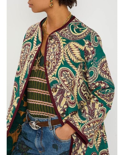Etro Multicolor Reversible Jacquard Jacket