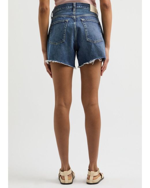 Citizens of Humanity Blue Annabelle Denim Shorts