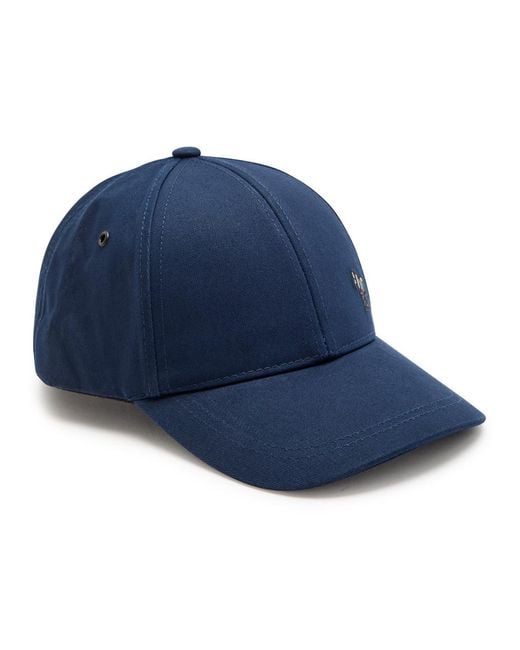 Paul Smith Blue Zebra-Embroidered Cotton Cap for men