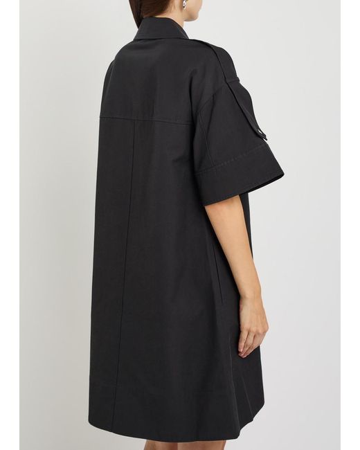 3.1 Phillip Lim Black Cotton-Blend Mini Shirt Dress