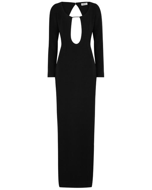 Monot Tulle Cut-out Crepe Gown in Black | Lyst