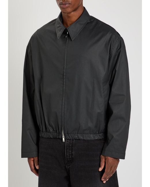 Studio Nicholson Black Waxed Cotton Jacket for men