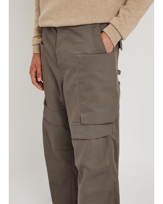 Rick Owens Brown Stefan Wool Cargos for men