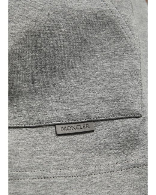 Moncler Gray Logo Cotton-Blend Sweatshirt for men