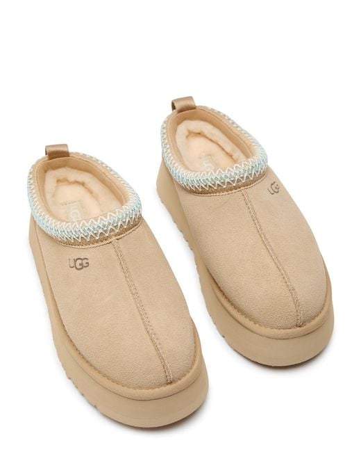Ugg Brown Tazz Ii Suede Platform Mules