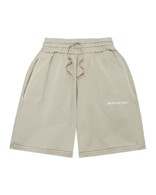 MKI Miyuki-Zoku Gray Uniform Logo-Print Cotton-Blend Shorts for men