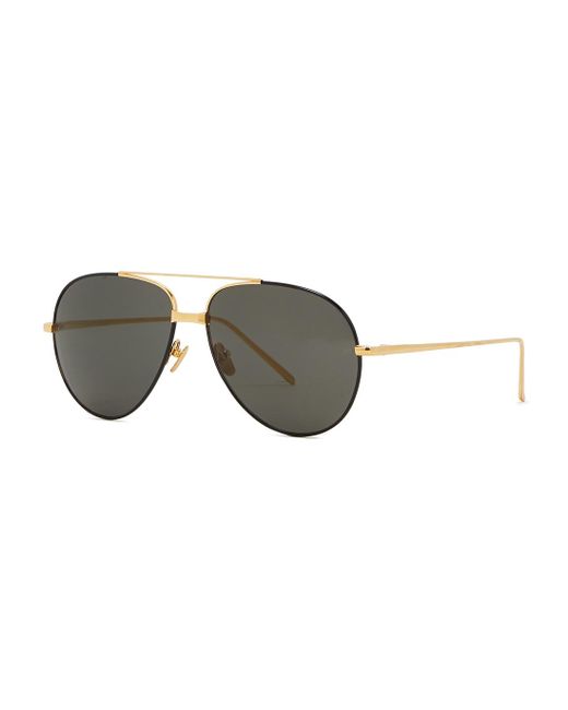 Linda Farrow Metallic 817 C15 Aviator-style Sunglasses
