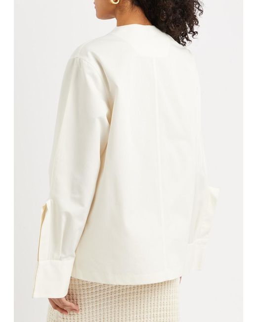 Jil Sander White Cotton-blend Jacket
