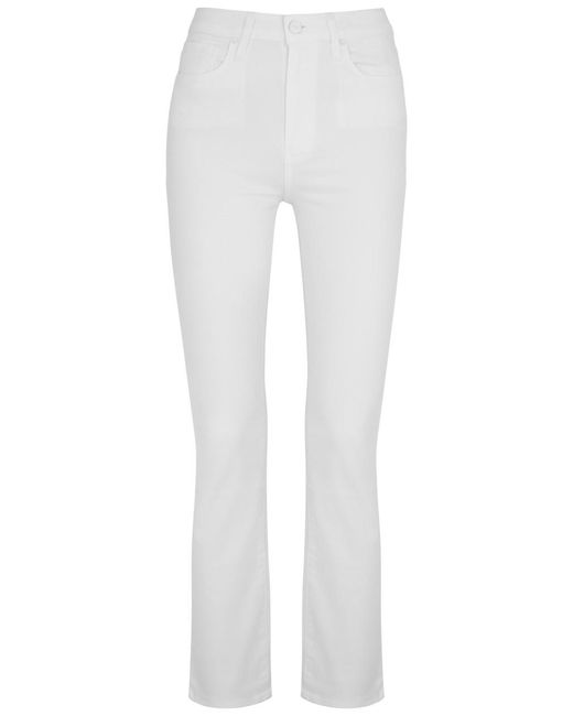 PAIGE White Cindy Slim-Leg Jeans