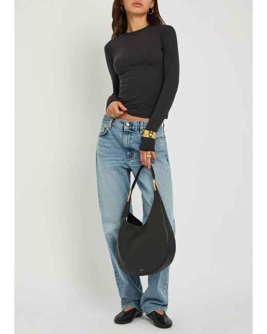 Skims Black Stretch-Jersey T-Shirt