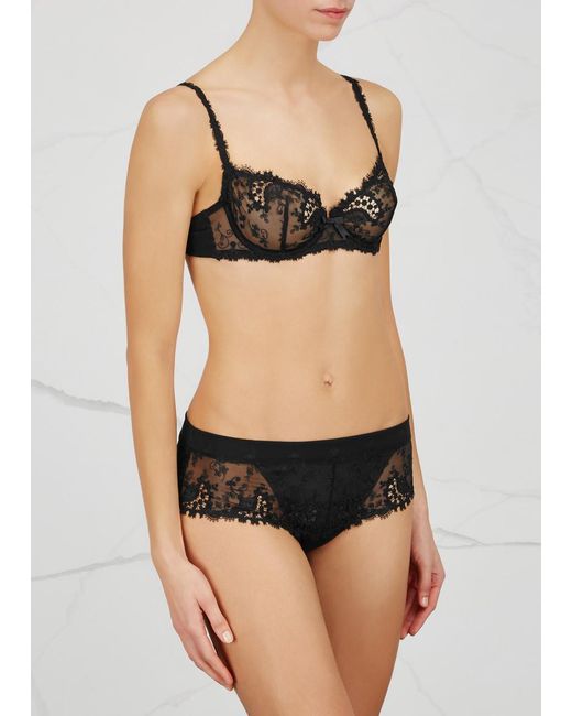 Simone Perele Black Wish Tulle Briefs