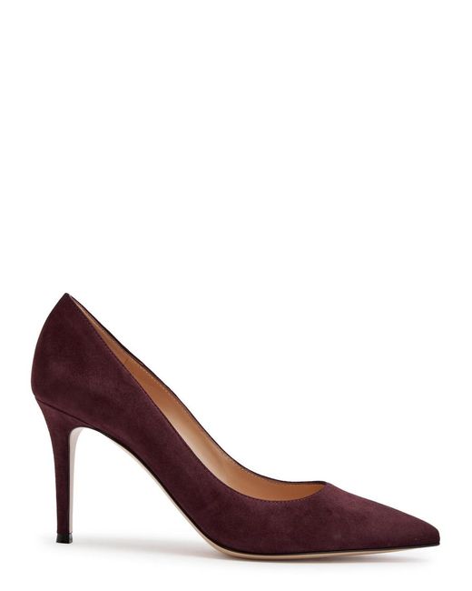 Gianvito Rossi Brown Gianvito 85 Suede Pumps