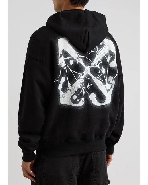 Off-White c/o Virgil Abloh Black Off- Flower Arrow Cotton Sweatshirt for men