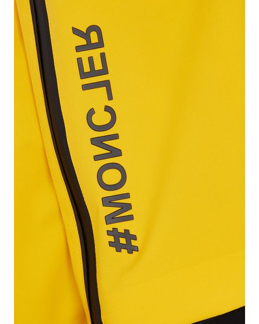 3 MONCLER GRENOBLE Yellow Logo Padded Ski Suit