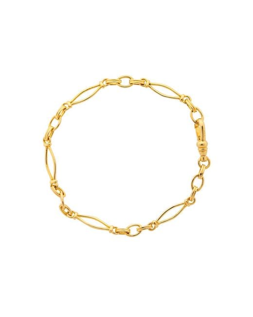 V By Laura Vann Metallic Vintage Link 18kt -plated Chain Bracelet