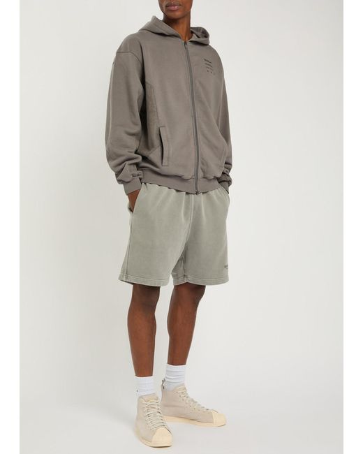 Represent Gray 247 Uprising Hooded Cotton Sweatshirt for men