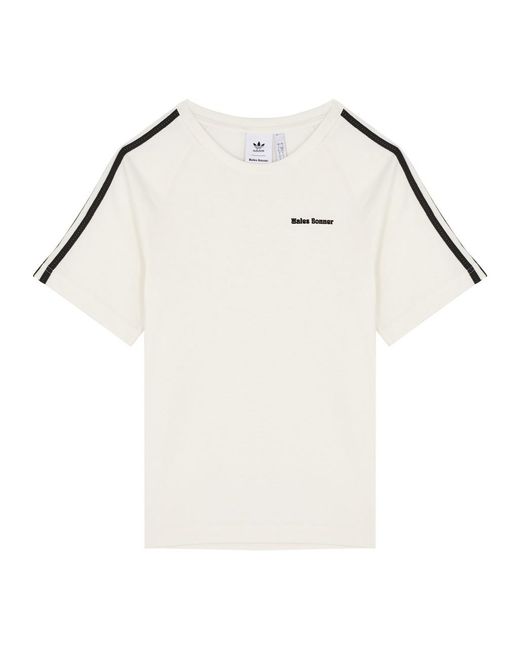 Adidas White X Wales Bonner Logo Cotton T-shirt