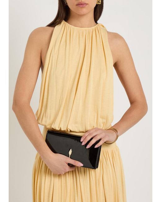 Christian Louboutin Gray Bettina Patent Leather Clutch