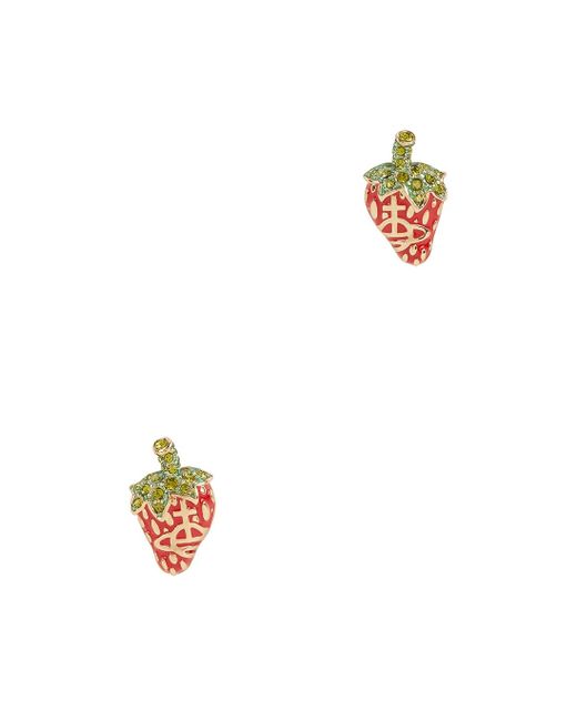 Vivienne Westwood Metallic Leonela Strawberry Stud Earrings