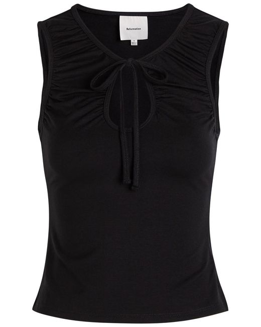 Reformation Black Bella Jersey Tank