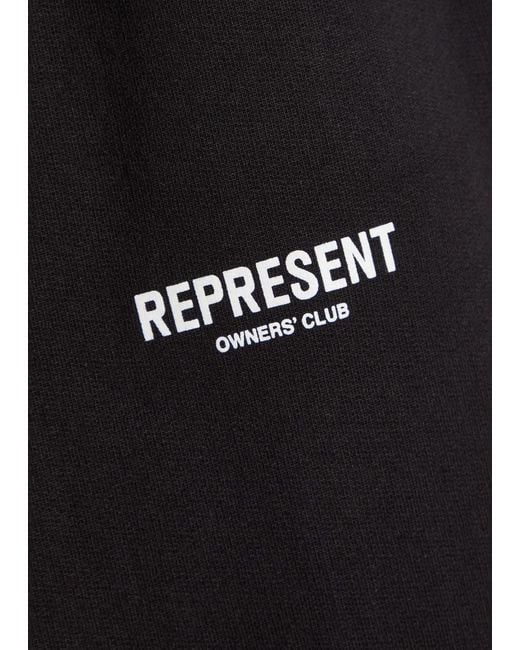 Represent Black Owners Club Logo-Print Cotton Sweatpants for men