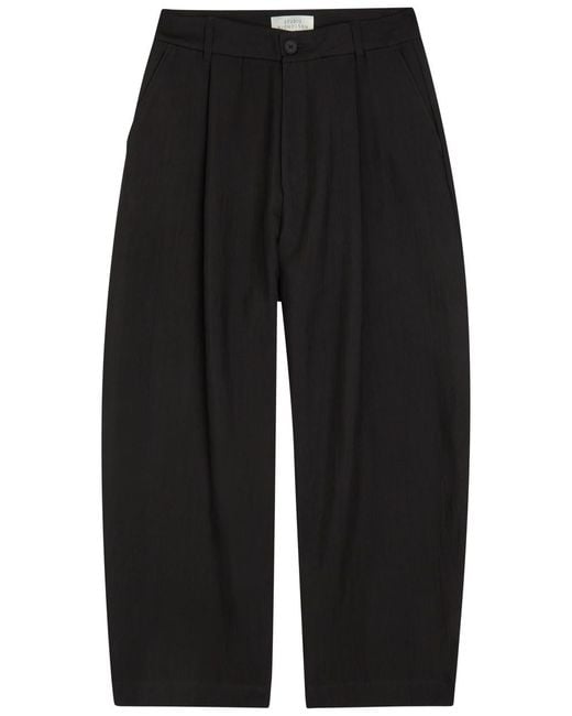 Studio Nicholson Black Ellis Barrel-Leg Carpenter Trousers for men