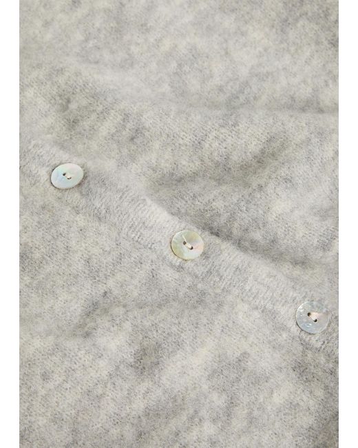 American Vintage Gray Vitow Brushed-Knit Cardigan