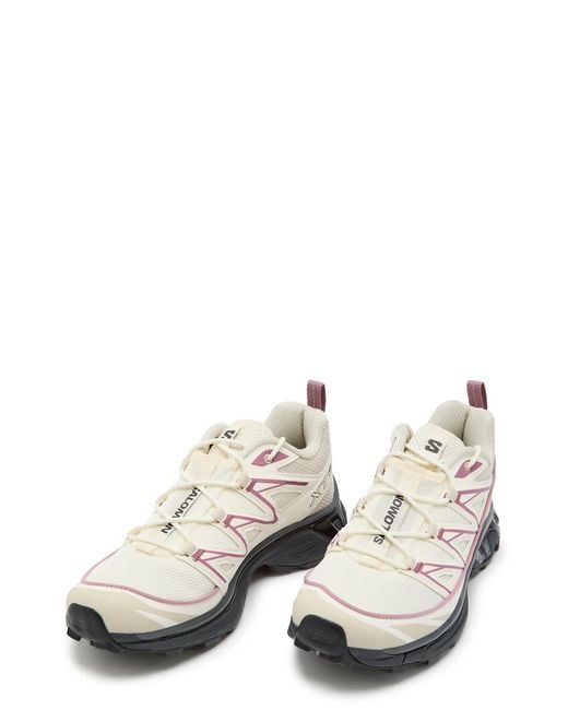 Salomon White Xt-6 Expanse Panelled Mesh Sneakers
