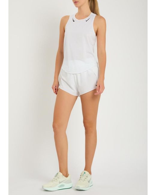 Nike White Aeroswift Dri-Fit Adv Stretch-Jersey Running Shorts