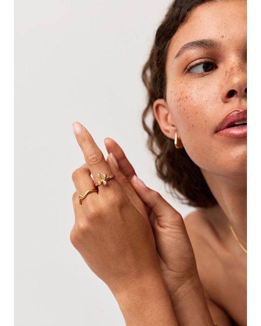 Missoma Metallic X The Flag Twins Atom 18Kt Vermeil Ring