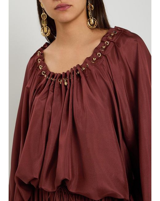 Zimmermann Aster Gathered Silk Blouse