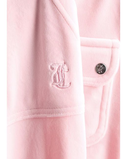 Juicy Couture Pink Del Ray Logo Velour Sweatpants