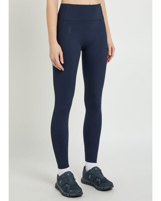 On Shoes Blue Studio Stretch-Jersey Cropped Leggings