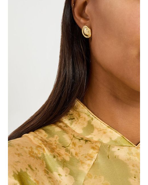 LIE STUDIO Natural The Eloise 18Kt-Plated Stud Earrings