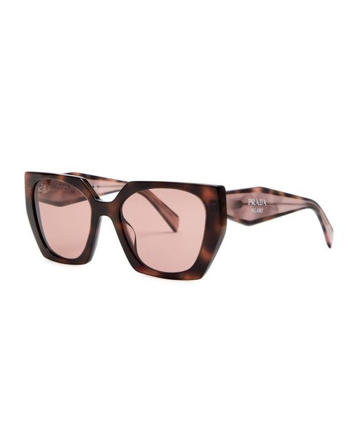 Prada Brown Square-Frame Sunglasses