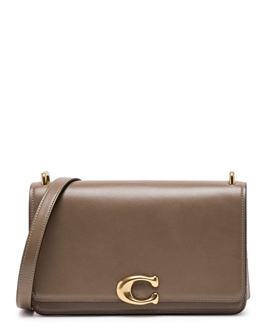 COACH Brown Bandit Leather Shoulder Bag, Leather Bag,