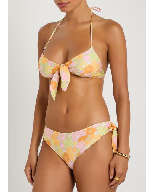 Chloé White Floral-Print Bikini Briefs