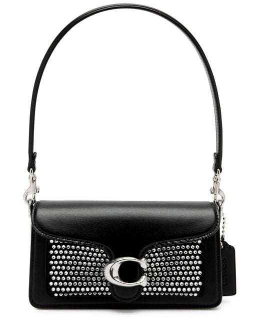 COACH Black Tabby 20 Crystal-Embellished Leather Cross-Body Bag