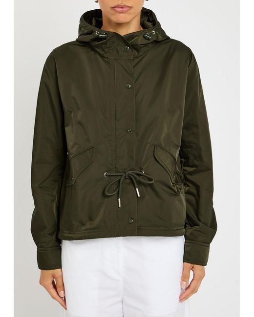 Moncler Green Noizay Hooded Shell Parka Jacket