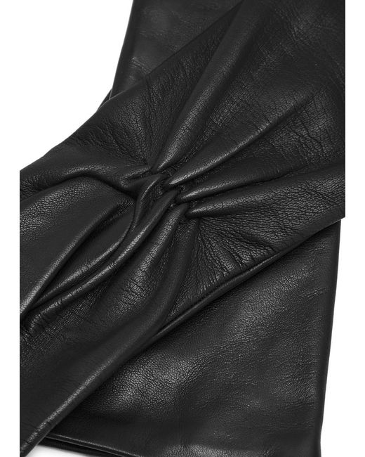 Totême  Black Leather Gloves